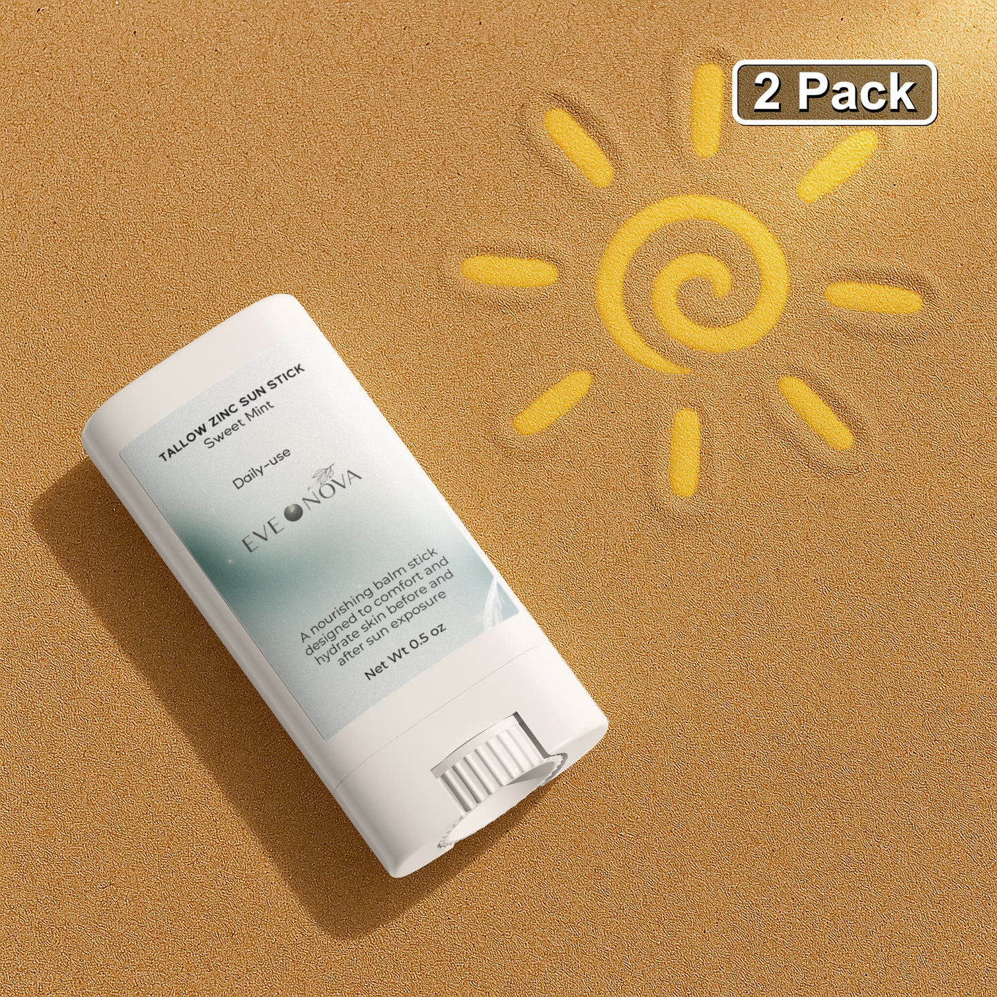 2 Pack Tallow Zinc Sun Stick