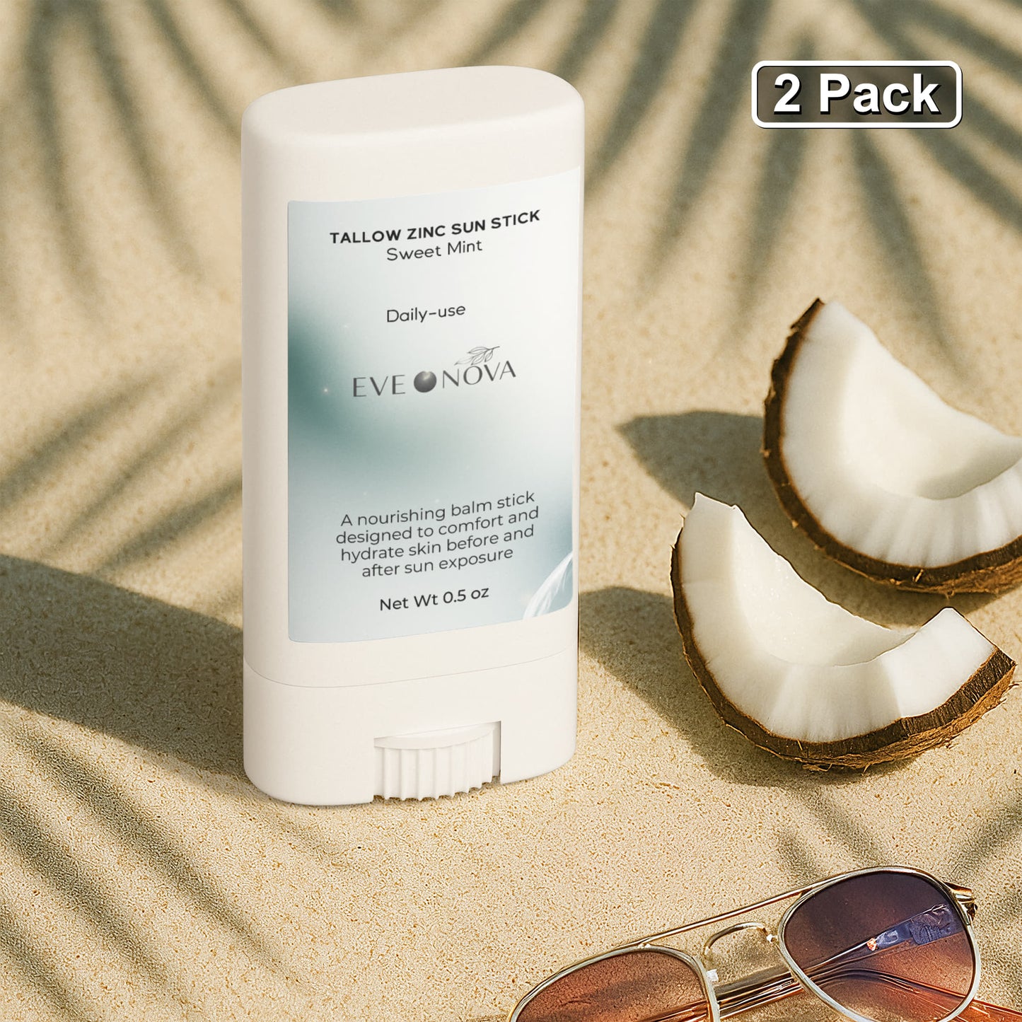 2 Pack Tallow Zinc Sun Stick